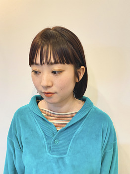 《 miki 》ビタミンオレンジカラー＋切りっぱなしボブ_20220118_1