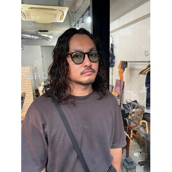 【HIKARI】メンズロン毛パーマ_20240820_1